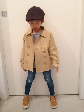 「CORVA（コルヴァ）のアイテム」を使った、Souさん（キッズ・110cm）の秋コーディネート