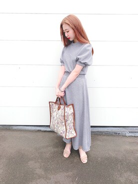 「gray」｜「アイテム（ワンピース/ドレス）」を使った、Marinさん（レディース・162cm）の秋コーディネート