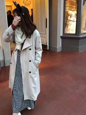 「GLOBAL WORK（グローバルワーク）のアイテム（スカート、ブラック系）」を使った、rumiさん（レディース・160cm）の春コーディネート