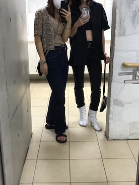 「Teva（テバ）のアイテム（サンダル、ブラック系）」を使った、rumiさん（レディース・160cm）の秋コーディネート