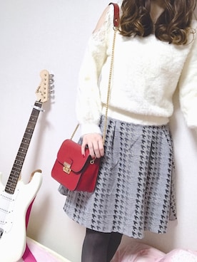 「fifth（フィフス）のフラップチェーンミドルショルダーバッグ（ショルダーバッグ）」を使った、yuumiさん（レディース・158cm）の冬コーディネート