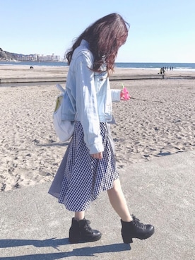 「平成最後のWEARISTAセンバツ」｜「アイテム（シャツワンピース）」を使った、yuumiさん（レディース・158cm）の春コーディネート