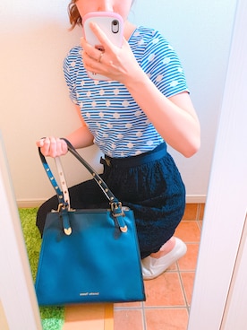 「Honeys（ハニーズ）のアイテム（スリッポン）」を使った、あんぱんさんさん（レディース・163cm）の夏コーディネート