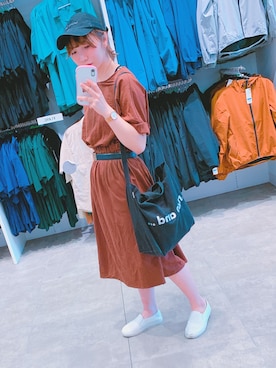 「Honeys（ハニーズ）のアイテム（スリッポン）」を使った、あんぱんさんさん（レディース・163cm）の夏コーディネート