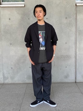 「JIMMY'Z（ジミーズ）のアイテム」を使った、Narushima Yosukeさん（メンズ・172cm）の春コーディネート