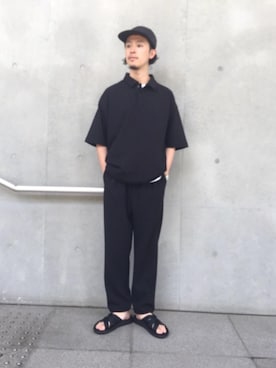 「アイテム（ポロシャツ）」を使った、Narushima Yosukeさん（メンズ・172cm）の春コーディネート