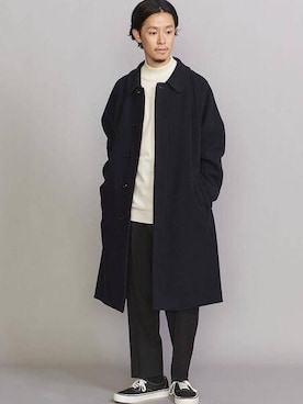 「VANS（バンズ）の＜VANS（バンズ）＞ AUTHENTIC 44 DX/オーセンティック（スニーカー、ブラック系）」を使った、Narushima Yosukeさん（メンズ・172cm）の秋コーディネート