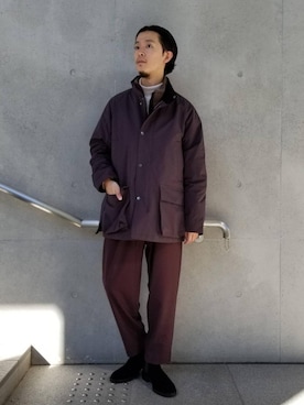 「BEAUTY&YOUTH UNITED ARROWS（ビューティーアンドユースユナイテッドアローズ）のアイテム（その他アウター）」を使った、Narushima Yosukeさん（メンズ・172cm）の秋コーディネート