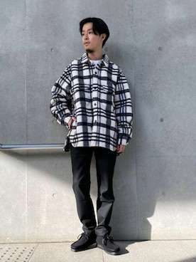「BEAUTY&YOUTH UNITED ARROWS（ビューティーアンドユースユナイテッドアローズ）のアイテム（その他アウター）」を使った、Narushima Yosukeさん（メンズ・172cm）の冬コーディネート