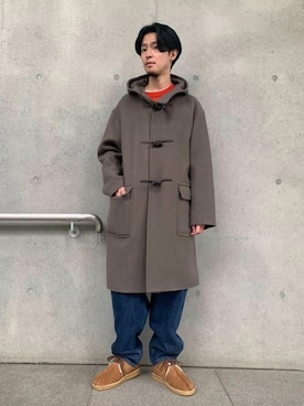 「BEAUTY&YOUTH UNITED ARROWS（ビューティーアンドユースユナイテッドアローズ）のアイテム（ダッフルコート）」を使った、Narushima Yosukeさん（メンズ・172cm）の冬コーディネート