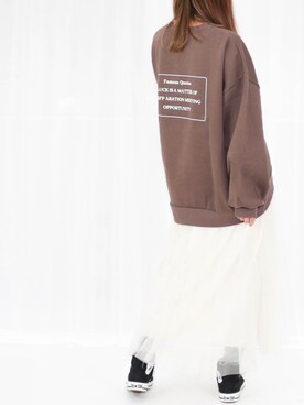 「Per sist ence（パーシエンス）のアイテム（スウェット）」を使った、Per sist enceさん（レディース・162cm）の冬コーディネート