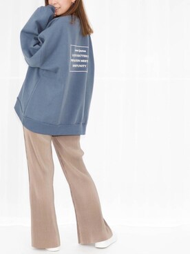 「Per sist ence（パーシエンス）のアイテム（スウェット）」を使った、Per sist enceさん（レディース・162cm）の冬コーディネート