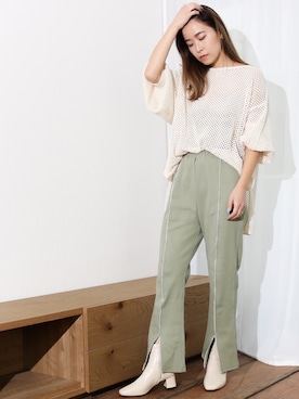 「Per sist ence（パーシエンス）のアイテム（パンツ）」を使った、Per sist enceさん（レディース・162cm）の春コーディネート