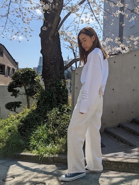 「Per sist ence（パーシエンス）のアイテム（パンツ）」を使った、Per sist enceさん（レディース・162cm）の春コーディネート