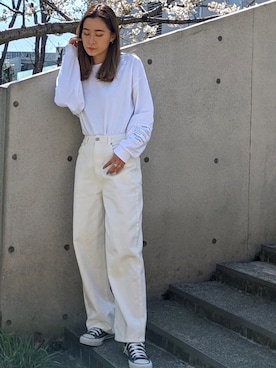 「Per sist ence（パーシエンス）のアイテム（パンツ）」を使った、Per sist enceさん（レディース・162cm）の春コーディネート