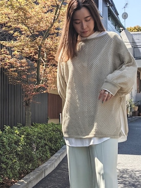 「Per sist ence（パーシエンス）のアイテム（パンツ）」を使った、Per sist enceさん（レディース・162cm）の春コーディネート