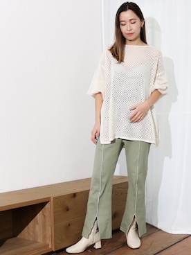 「Per sist ence（パーシエンス）のアイテム（パンツ）」を使った、Per sist enceさん（レディース・162cm）の春コーディネート