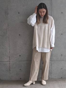 「Per sist ence（パーシエンス）のアイテム（パンツ）」を使った、Per sist enceさん（レディース・162cm）の春コーディネート
