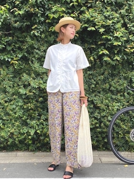 「LANDWARDS（ランドワーズ）のアイテム」を使った、吉田歩美さん（レディース・174cm）の夏コーディネート