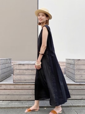 「マキシワンピ」｜吉田歩美さん（レディース・174cm・30代）の夏コーディネート