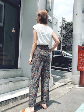 「LANDWARDS（ランドワーズ）のアイテム」を使った、吉田歩美さん（レディース・174cm）の夏コーディネート