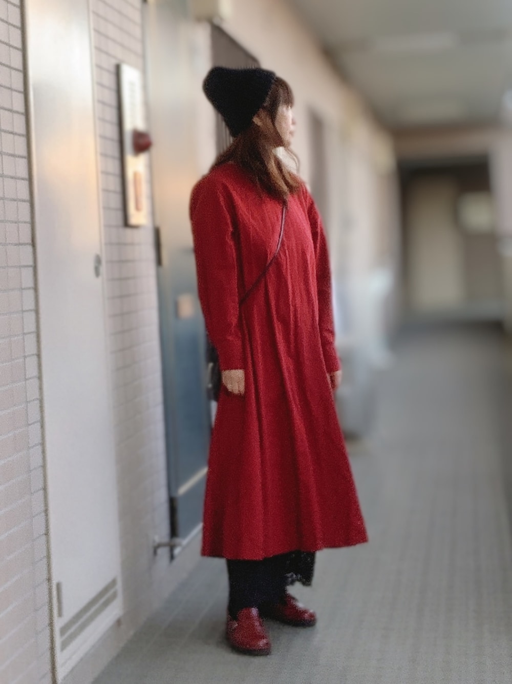 「休日スタイル、50代カジュアル、50代コーデ、50代ファッション、赤が好き、kazumi、kazumi respect、kazumiちゃん大好き」｜「シロップ．のアイテム（ワンピース、レッド系）」を使った、miyuさん（レディース・158cm）の春コーディネートの1枚目の写真
