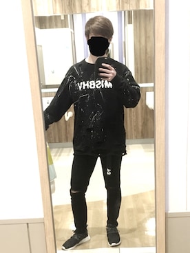 「MISBHV（ミスビヘイブ）のアイテム（スウェット）」を使った、kohさん（メンズ・176cm）の春コーディネート