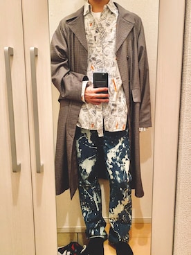 「lot holon（ロットホロン）のアイテム（パンツ）」を使った、kentaさん（メンズ・171cm）の冬コーディネート