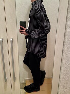 「lot holon（ロットホロン）のアイテム（スラックス）」を使った、kentaさん（メンズ・171cm）の春コーディネート