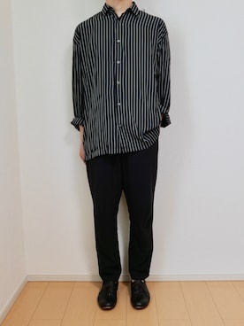 「lot holon（ロットホロン）のアイテム（スラックス）」を使った、kentaさん（メンズ・171cm）の夏コーディネート