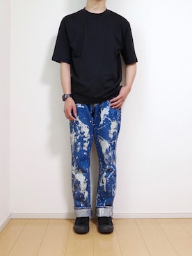 「lot holon（ロットホロン）のアイテム（パンツ）」を使った、kentaさん（メンズ・171cm）の夏コーディネート