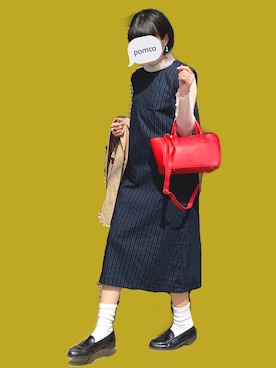 「NOMBRE IMPAIR（ノンブルアンペール）のアイテム（ワンピース/ドレス）」を使った、pomco37さん（レディース・168cm）の春コーディネート
