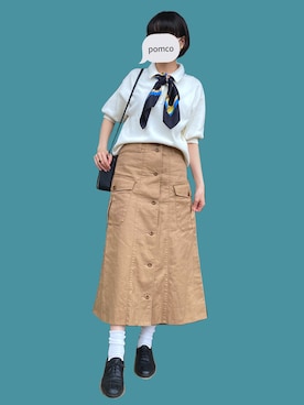 「CELINE（セリーヌ）のアイテム（財布/小物）」を使った、pomco37さん（レディース・168cm）の春コーディネート