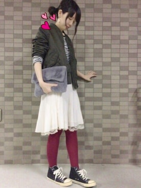 「ファークラッチ」｜xyuni★さん（レディース・168cm）の冬コーディネート