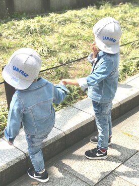 「babyGAP（babyGAP）のアイテム（デニムジャケット、ブルー系）」を使った、mrmさん（レディース）の春コーディネート