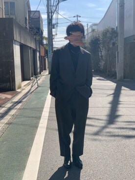 「グレーコーデ」｜「アイテム（その他アウター）」を使った、Kotaさん（メンズ・167cm）の春コーディネート