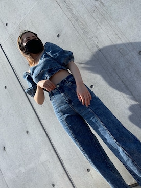 「韓国スタイル」｜「アイテム（オールインワン・サロペット）」を使った、Funny☺︎さん（レディース・154cm）の春コーディネート