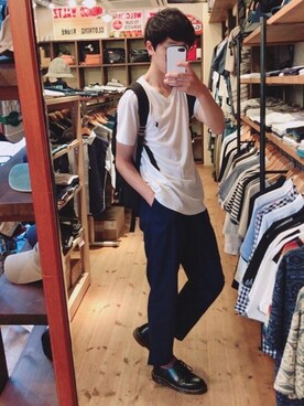 「temptation（テンプテーション）のアイテム（パンツ）」を使った、こうさん（メンズ・173cm）の夏コーディネート