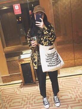 「MADNESSのアイテム（帽子）」を使った、jennyyueさん（レディース・165cm）の春コーディネート