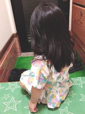 「apres les cours（アプレレクール）のアイテム（浴衣）」を使った、はゆ‪☺︎‬さん（キッズ・80cm）の夏コーディネート