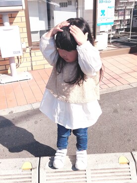 はゆ‪☺︎‬さん（キッズ・80cm）の春コーディネート