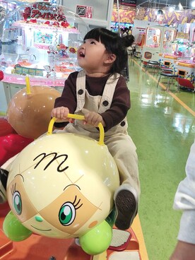 「apres les cours（アプレレクール）のアイテム（サロペット/オーバーオール）」を使った、はゆ‪☺︎‬さん（キッズ・90cm）の秋コーディネート