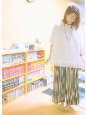 「JEANASIS（ジーナシス）のアイテム（アクセサリー、グリーン系）」を使った、teshiさん（レディース・168cm）の春コーディネート
