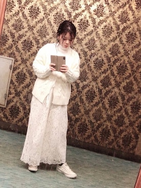 「アイテム（ソックス/靴下、グリーン系）」を使った、1a1ki0ko7さん（レディース・150cm）の冬コーディネート