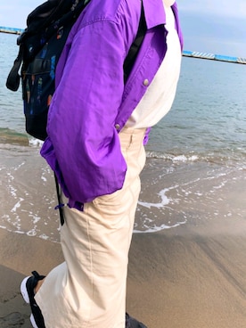 「BURTON（バートン）のアイテム（バックパック/リュック）」を使った、ちゃんさん（レディース・147cm）の春コーディネート