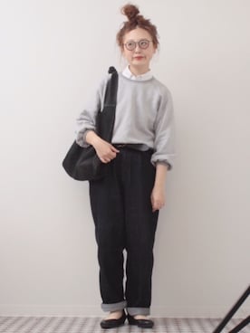 「NANO universe（ナノユニバース）のアイテム（バレエシューズ）」を使った、よちさん（レディース・157cm）の春コーディネート