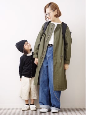 「NANO universe（ナノユニバース）のアイテム（モッズコート）」を使った、よちさん（レディース・157cm）の秋コーディネート