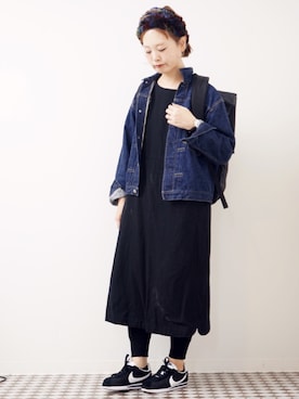 「orSlow（オアスロウ）のアイテム（ジャケット/アウター）」を使った、よちさん（レディース・157cm）の秋コーディネート