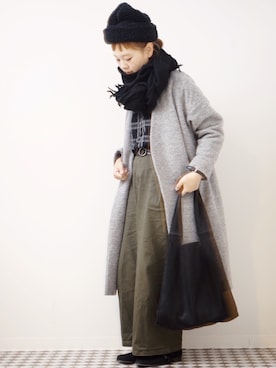 「アイテム（その他アウター）」を使った、よちさん（レディース・157cm）の冬コーディネート
