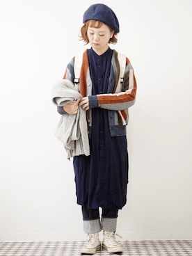 「BEAMS BOY（ビームスボーイ）のアイテム（ワンピース/ドレス）」を使った、よちさん（レディース・157cm）の秋コーディネート
